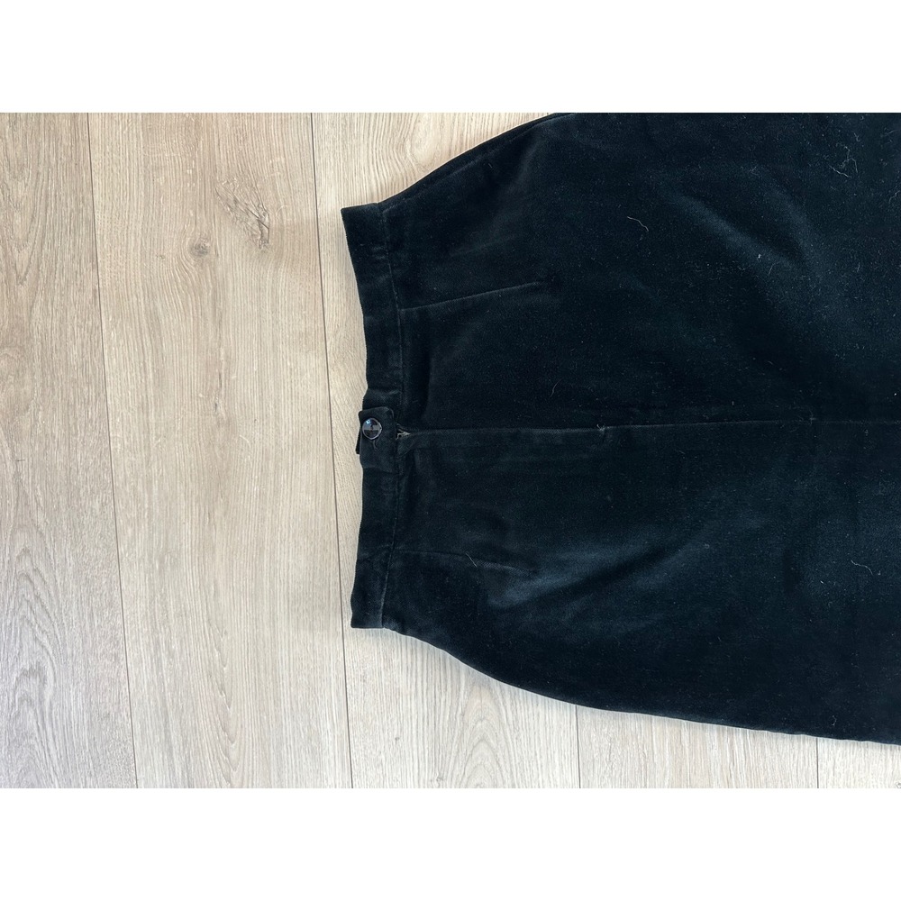 Vintage Black Velvet Midi Skirt – 27" Waist - Picture 5 of 6